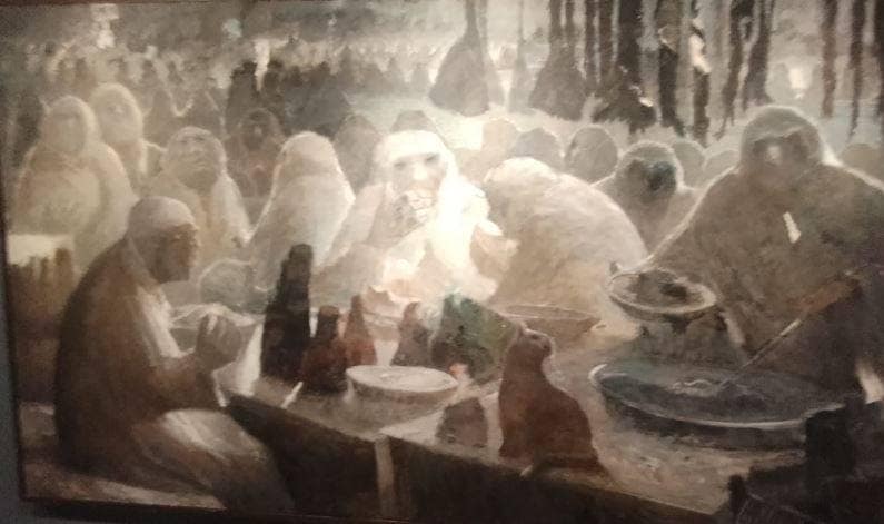 «شعبيات» مصرية وروحانيات الحج في معرض فني بالقاهرة 2 1735569608 825 شعبيات مصرية وروحانيات الحج في معرض فني بالقاهرة